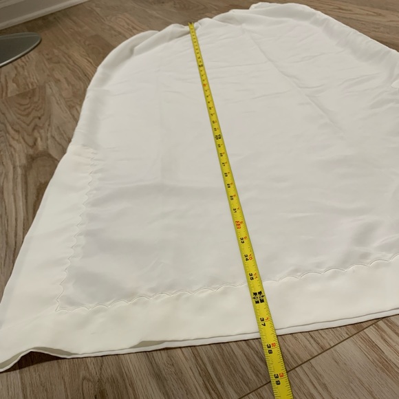 Vintage 50s George Hatab White Maxi Slip Skirt S - FITS LIKE M 8/10 - Picture 6 of 8